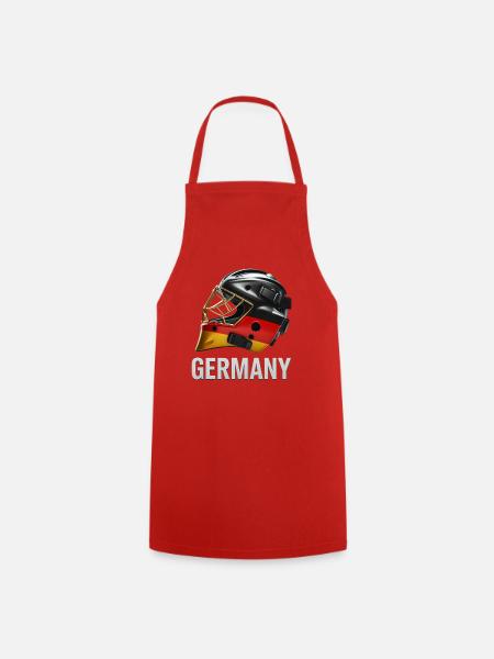 Deutschland Flaggenhelm Grafik - Kochschürze - Rot