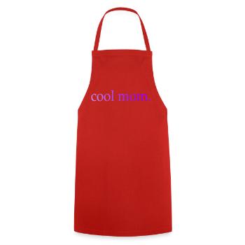 Mama Cool Mom Spruch - Kochschürze - Rot - Vorne - AI Model Male 185 dark (185cm)
