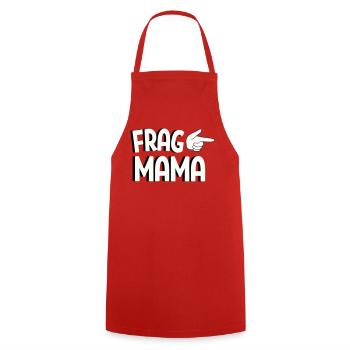 Ask Mom – Funny Family Saying Design - Cooking Apron - red - Front - AI Model Male 185 dark (185cm)