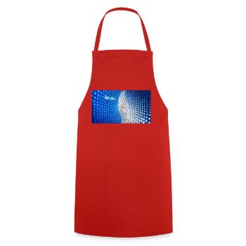 Cobalt Bubblewave Abstract - Cooking Apron - red - Front - AI Model Male 185 dark (185cm)