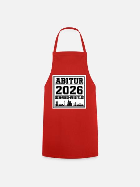 Abitur-2026-NRW - Kochschürze - Rot