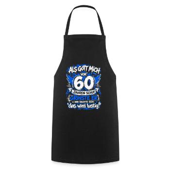 60er Geburtstags Graffiti Spruch - Kochschürze - Schwarz - Vorne - AI Model Male 185 dark (185cm)