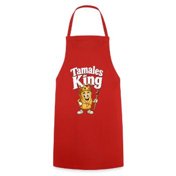 Tamales König Cartoon - Kochschürze - Rot - Vorne - AI Model Male 185 dark (185cm)