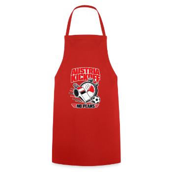 Austria Soccer Fan No Plans During Kickoff - Cooking Apron - red - Front - AI Model Male 185 dark (185cm)