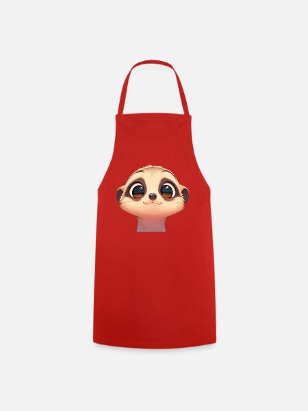 Meerkat Erdmännchen - Kochschürze - Rot