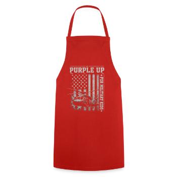 Purple Spice Up Militaires Enfants Hélicoptère Militaire K - Tablier de cuisine - rouge - Devant - AI Model Male 185 dark (185cm)