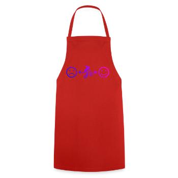 Cadeau de BMX freestyle pour un rider freestyle - Tablier de cuisine - rouge - Devant - AI Model Male 185 dark (185cm)