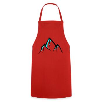 Mountains Mountains - Cooking Apron - red - Front - AI Model Male 185 dark (185cm)