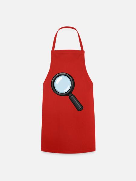 Vergrößerungsglas Illustration Lupe - Kochschürze - Rot