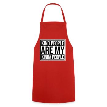 Kind People Are My Kinda People Friendliness - Cooking Apron - red - Front - AI Model Male 185 dark (185cm)