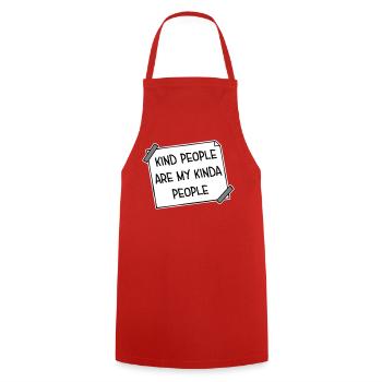 Kind People Are My Kinda People Friendliness - Cooking Apron - red - Front - AI Model Male 185 dark (185cm)
