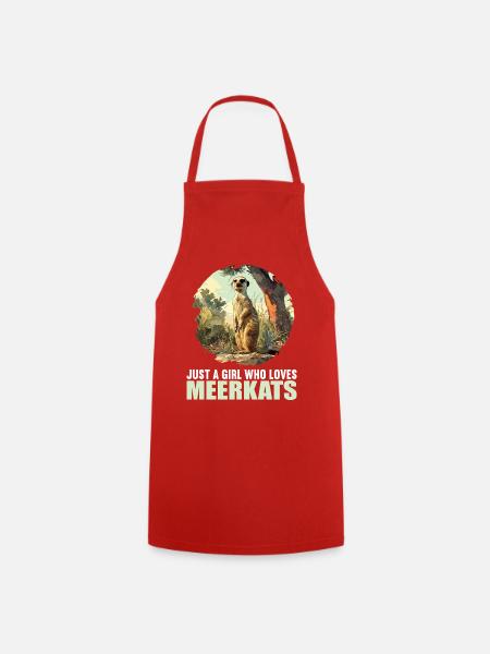 Meerkat Erdmännchen - Kochschürze - Rot
