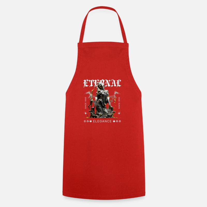 Eternal Elegance Gothic Goddess - Cooking Apron - red