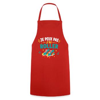 Roller coloré et énergie joyeuse - Tablier de cuisine - rouge - Devant - AI Model Male 185 dark (185cm)