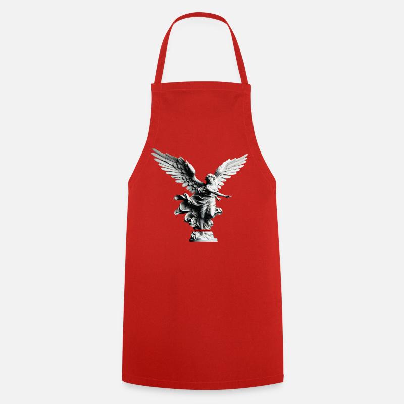 Statue d’ange Élégance en noir et blanc - Tablier de cuisine - rouge