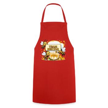 bee honey beekeeper honeycomb flowers meadow insect - Cooking Apron - red - Front - AI Model Male 185 dark (185cm)