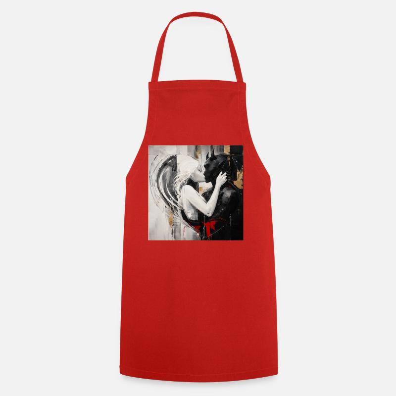 Light meets shadow Lovers - Cooking Apron - red