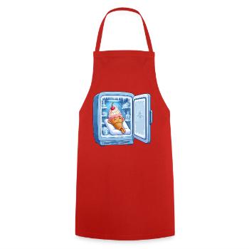 Kühlschrank Eiscreme Kuschelheld - Cooking Apron - red - Front - AI Model Male 185 dark (185cm)