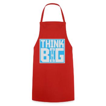 Think Big Start Small Motivation Mindset Wachstum  - Kochschürze - Rot - Vorne - AI Model Male 185 dark (185cm)