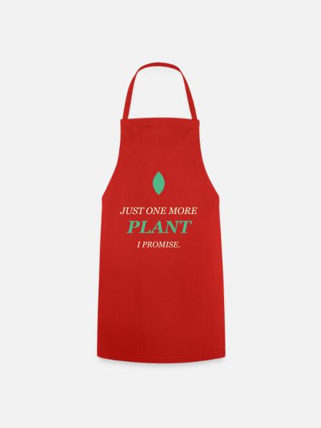 Plant Lover - Just One More Plant - Cooking Apron - red