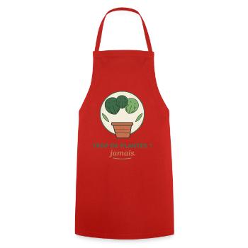 Trop de plantes jamais - Tablier de cuisine - rouge - Devant - AI Model Male 185 dark (185cm)