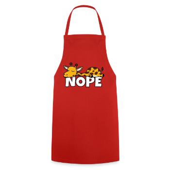 Lazy Giraffe Nope Not Today Lazy Africa - Cooking Apron - red - Front - AI Model Male 185 dark (185cm)