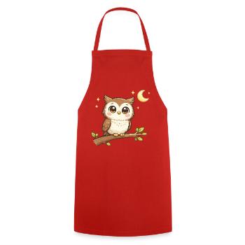 Amie chouette nocturne - Tablier de cuisine - rouge - Devant - AI Model Male 185 dark (185cm)