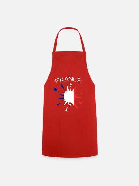 Französischer Farbsplash Print - Kochschürze - Rot