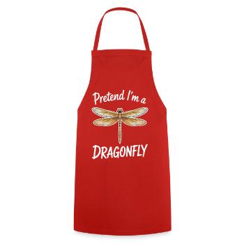 Dictons de libellules Libellules Cadeau des Libellules Drôles - Tablier de cuisine - rouge - Devant - AI Model Male 185 dark (185cm)