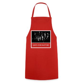 Save Nature Silhouette - Cooking Apron - red - Front - AI Model Male 185 dark (185cm)