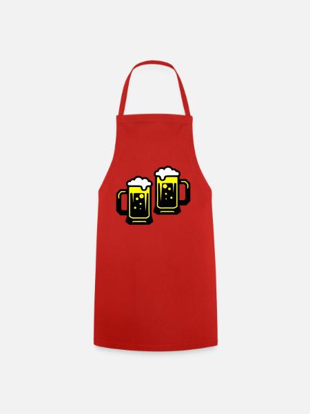 Bier Prost Symbol - Kochschürze - Rot
