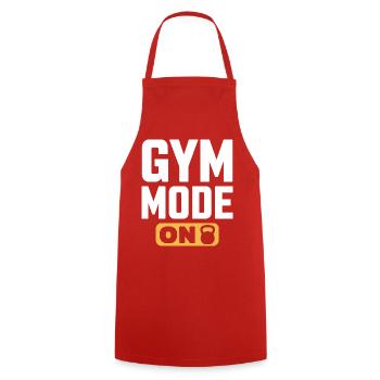 Mode Gym sur Motivational Quote - Tablier de cuisine - rouge - Devant - AI Model Male 185 dark (185cm)