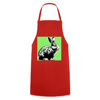 lapin - Tablier de cuisine - rouge - Devant - AI Model Male 185 dark (185cm)