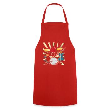 percussion - Tablier de cuisine - rouge - Devant - AI Model Male 185 dark (185cm)
