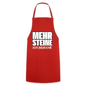 Mehr Klemmbausteine Ich Brauche Typo Statement - Kochschürze - Rot - Vorne - AI Model Male 185 dark (185cm)