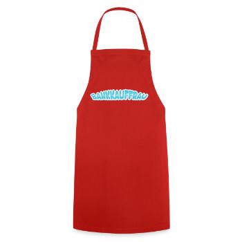 Geschenk für Bankkauffrau - Kochschürze - Rot - Vorne - AI Model Male 185 dark (185cm)