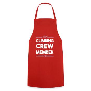 Climbing Crew - Kochschürze - Rot - Vorne - AI Model Male 185 dark (185cm)