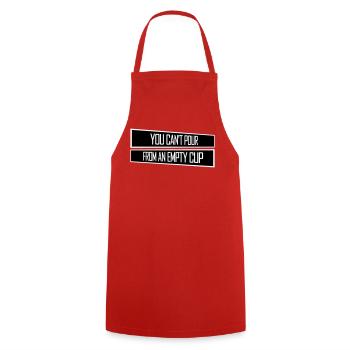 On ne peut pas verser dans un gobelet vide Soins personnels - Tablier de cuisine - rouge - Devant - AI Model Male 185 dark (185cm)