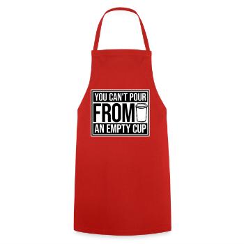 On ne peut pas verser dans un gobelet vide Soins personnels - Tablier de cuisine - rouge - Devant - AI Model Male 185 dark (185cm)