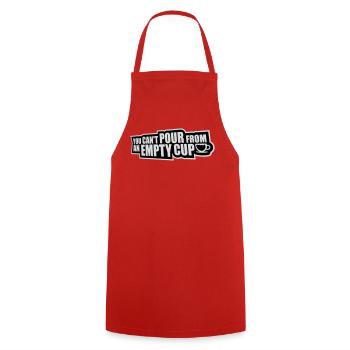 On ne peut pas verser dans un gobelet vide Soins personnels - Tablier de cuisine - rouge - Devant - AI Model Male 185 dark (185cm)
