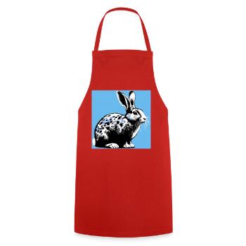 rabbit - Cooking Apron - red - Front - AI Model Male 185 dark (185cm)