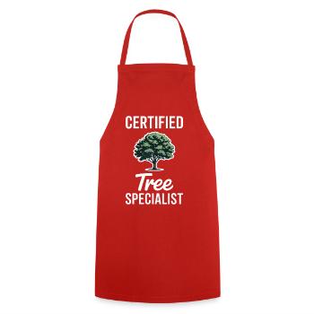 Arbres, proverbes, arbres, forêt, drôle, cadeau d’arbres - Tablier de cuisine - rouge - Devant - AI Model Male 185 dark (185cm)