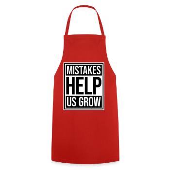 Mistakes Help Us Grow Lustig Motivational Wachstum - Kochschürze - Rot - Vorne - AI Model Male 185 dark (185cm)