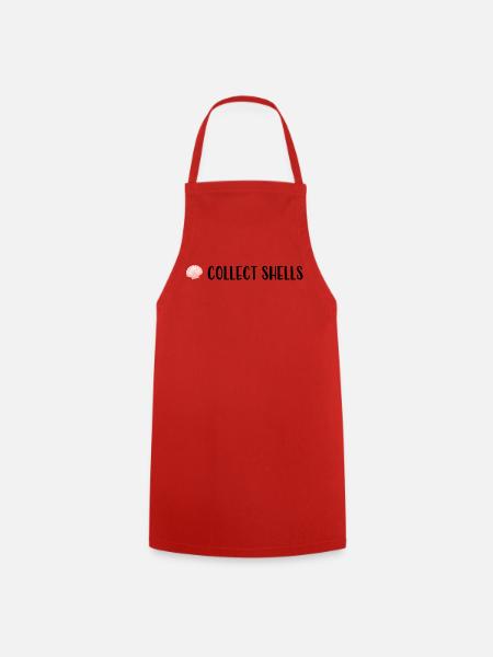 collect shells - Muschel statement shirt - Kochschürze - Rot