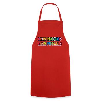 Kein Backup Kein Mitleid IT-Berater Admin - Kochschürze - Rot - Vorne - AI Model Male 185 dark (185cm)