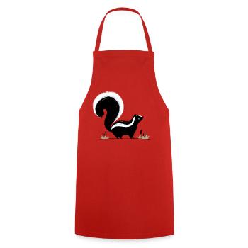 Skunk - Cooking Apron - red - Front - AI Model Male 185 dark (185cm)