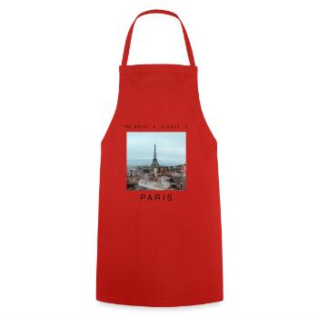 Paris - Tablier de cuisine - rouge - Devant - AI Model Male 185 dark (185cm)