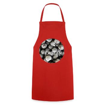 Art circulaire circulaire Frozen Chokeberry - Tablier de cuisine - rouge - Devant - AI Model Male 185 dark (185cm)