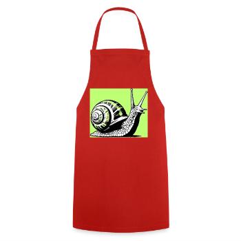 Schnecke - Kochschürze - Rot - Vorne - AI Model Male 185 dark (185cm)