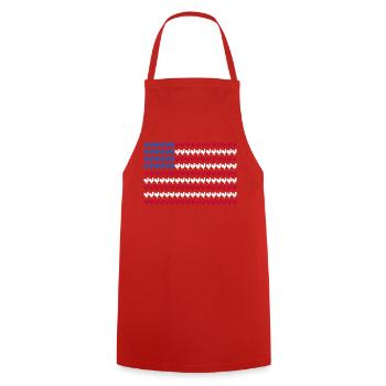 Patriotic Farmer Rooster Flock Poultry USA Pride C - Cooking Apron - red - Front - AI Model Male 185 dark (185cm)